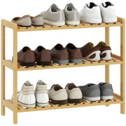 Scarpiera in Bamb¨´ 3 Ripiani per 9 Pares ¨C zephmum ¨C Naturale 70x26x57,5 cm