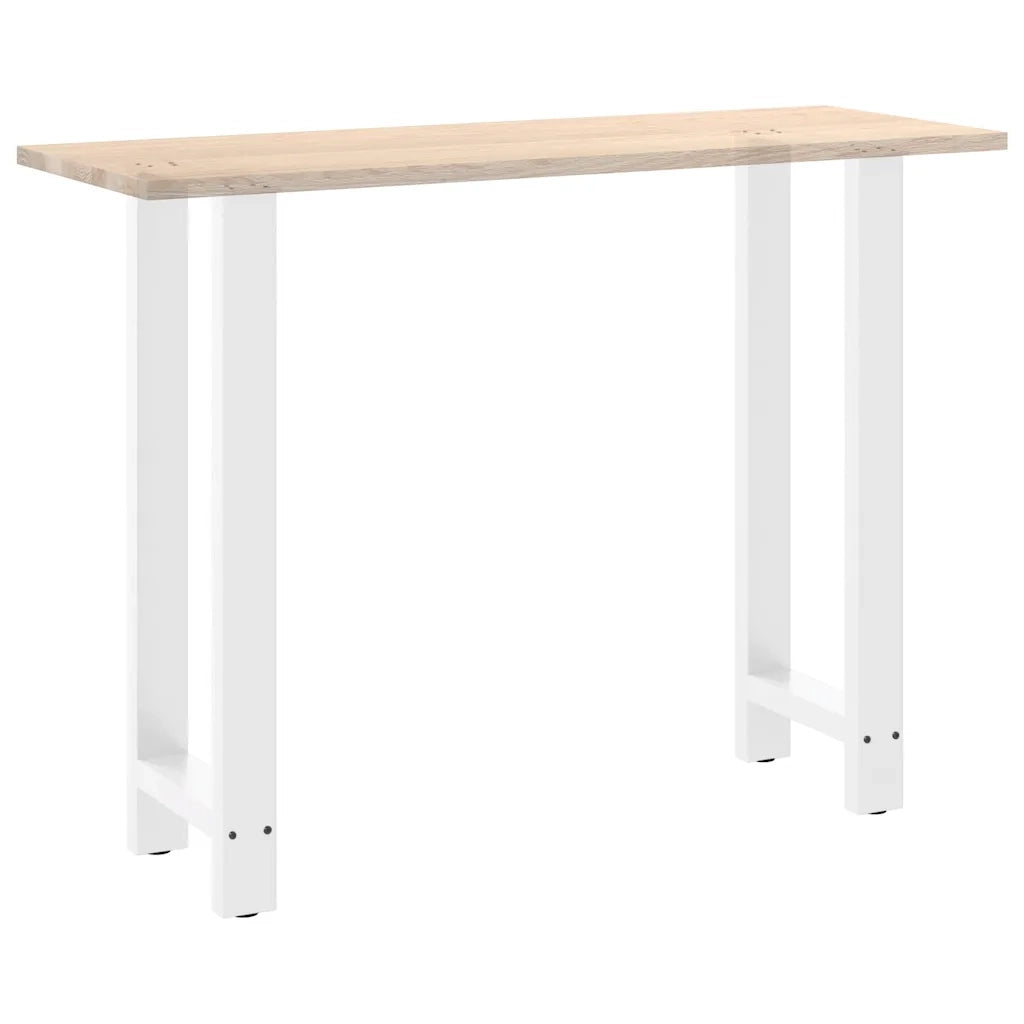 Gambe per tavolo da bar bianche 2 pz 40x(100-101) cm in acciaio 4013337