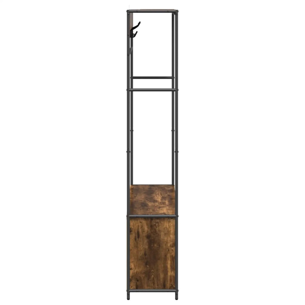 Appendiabiti con panca per scarpe Rovere Fumo 8012034