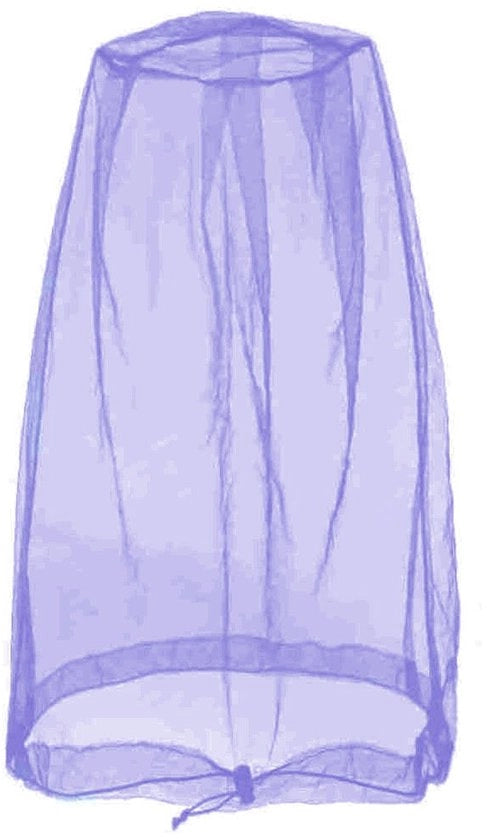 Net di protezione per capo bifacciale anti-zanzare per campeggio, escursioni in giungla e arrampicata - Blu - 44*50CM