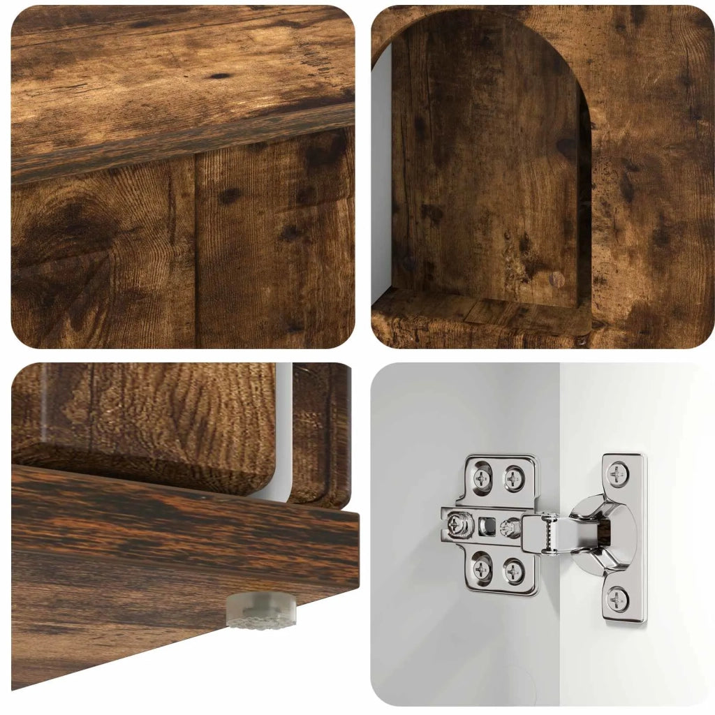 Casa per Gatti Rovere fumé 85 x 55 x 50 cm Legno multistrato