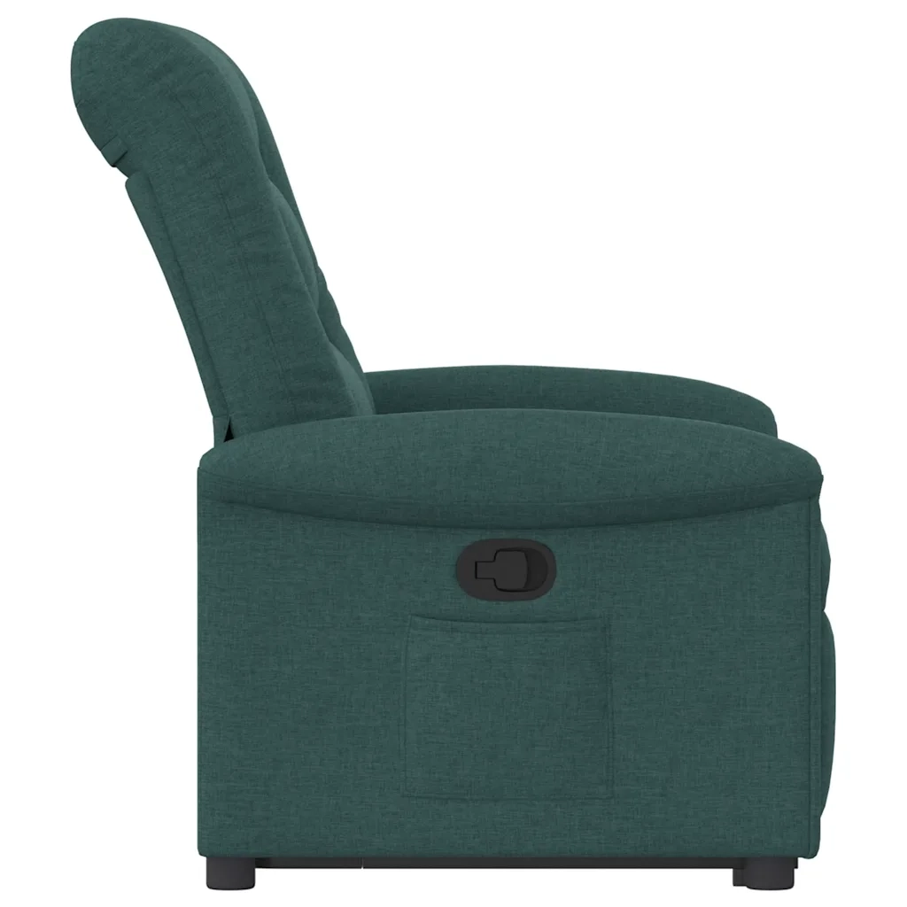 Poltrona Alzapersona Reclinabile Verde Scuro in Tessuto 3303260