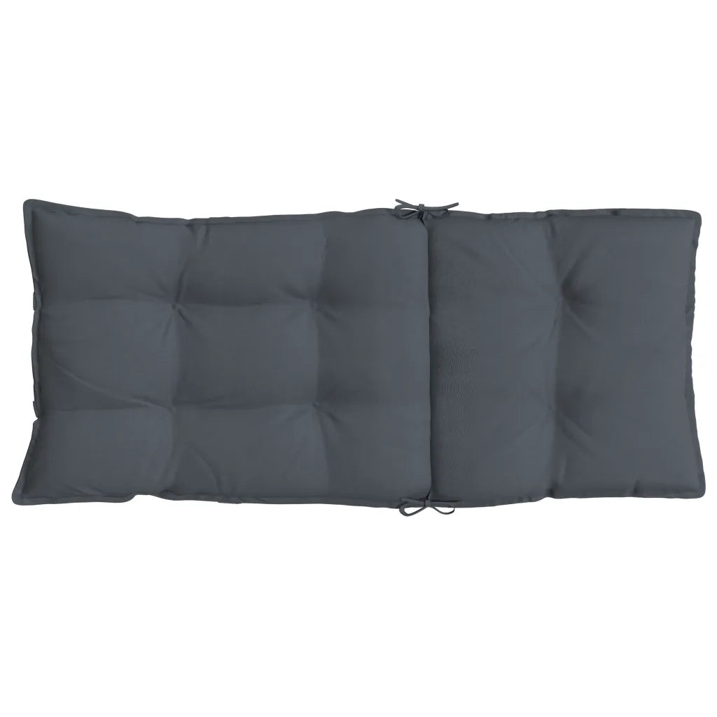 Cuscini per Sedia Schienale Alto 2 pz Antracite Tessuto Oxford 377602