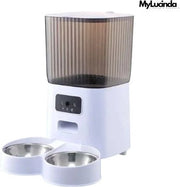 Automatizzatore Cibo con Camera - Cibuoiere Automatica con Doppio Cassetto, Connessione WIFI e Registratore di Voce - Adatto per Gatto e Cane