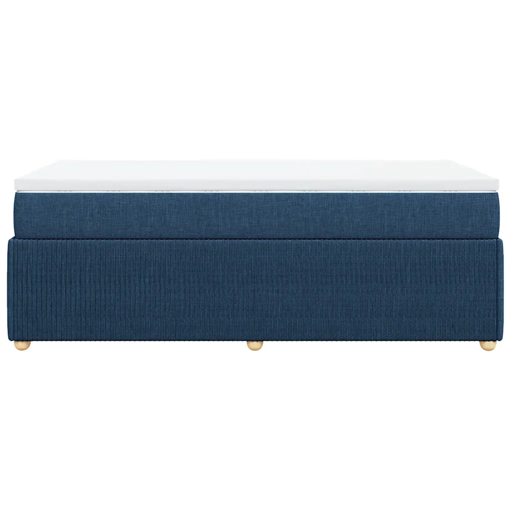Giroletto a Molle con Materasso Blu 90x200 cm inTessuto