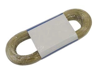 CAVETTO ACCIAIO OTTONATO RIVESTITO IN PVC TRASPARENTE- - ø mm.4x mt.20 - 5 pezzi