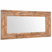 Specchio Decorativo in Legno di Teak 120x60 cm Rettangolare 244564