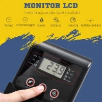Ellittica da Casa Magnetica con Schermo LCD, 8 Livelli di Resistenza e Sedile Regolabile, 103x62x151cm Nero