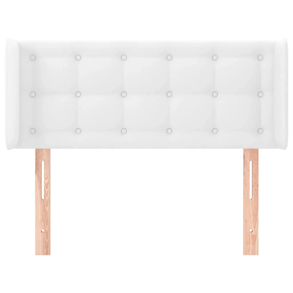 Testiera ad Orecchio Bianca 83x16x78/88 cm in Similpelle 3118841