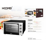 Trade Shop - Forno Elettrico 48 Litri 2000 Watt Fornetto Con Luce Timer E Termostato Cucina -