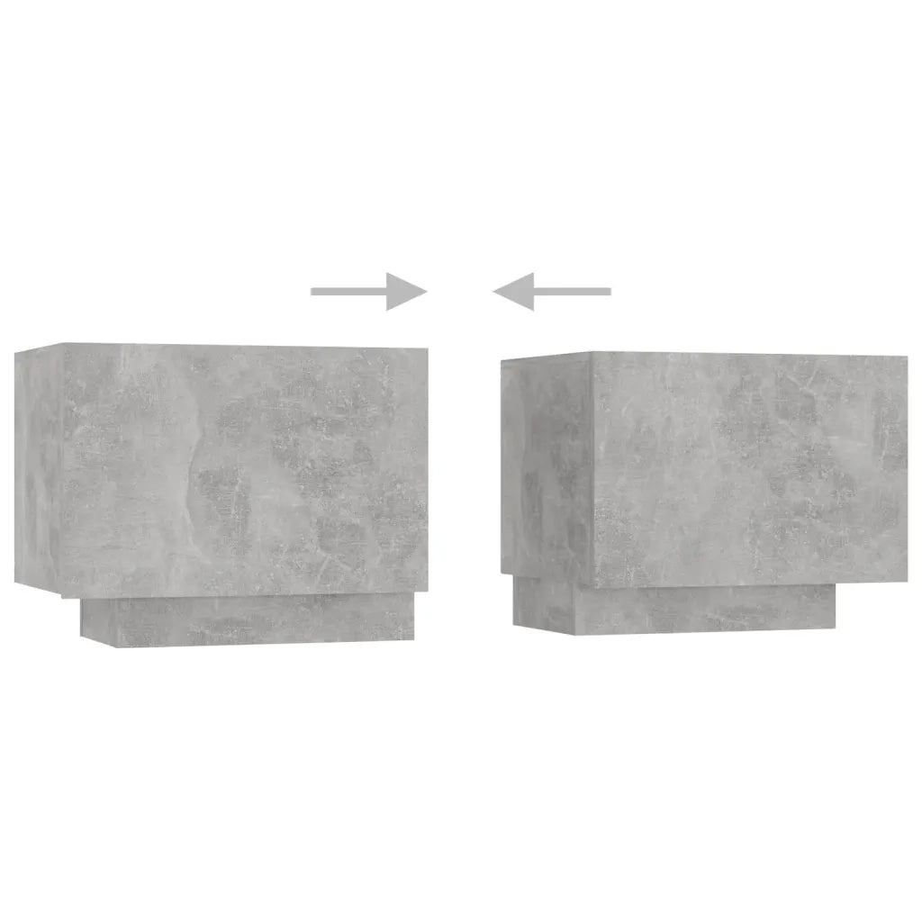 Mobile Porta TV con Luci LED-Credenza TV Grigio Cemento 200x35x40 cm