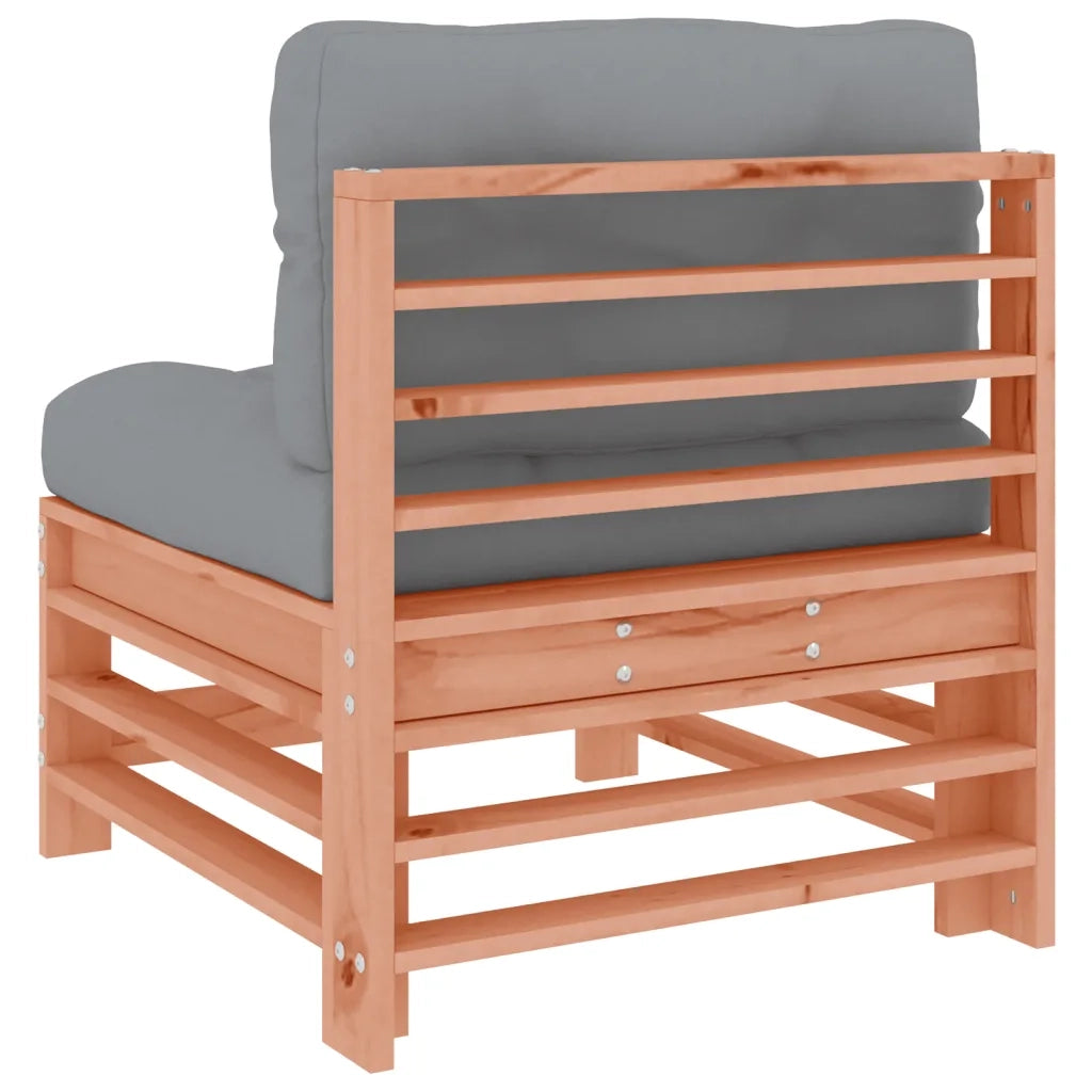Divani Centrali con Cuscini 2 pz in Legno Massello di Douglas 825693