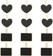 Set di 12 pezzi di Clip Mini per Bordo Scrittura e Bordo Memoria - Clip di Legno per Bordo di Messaggi - Bordo Decorativo Mini per Prezzi - Ideale per Matrimoni e Giardini