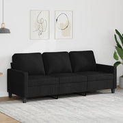 Divano a 3 Posti Nero 180 cm in Tessutocod mxl 131116