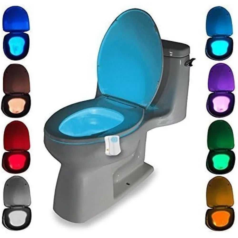 Uchic, luce led con sensore di movimento per wc, 1 pezzo, 8 colo