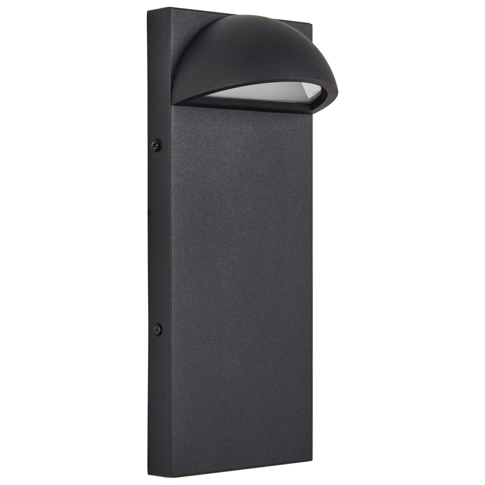 Lampada da parete a LED per esterni Nero Metallo Ferro Vetro Opaco Design Moderno Giardino Patio