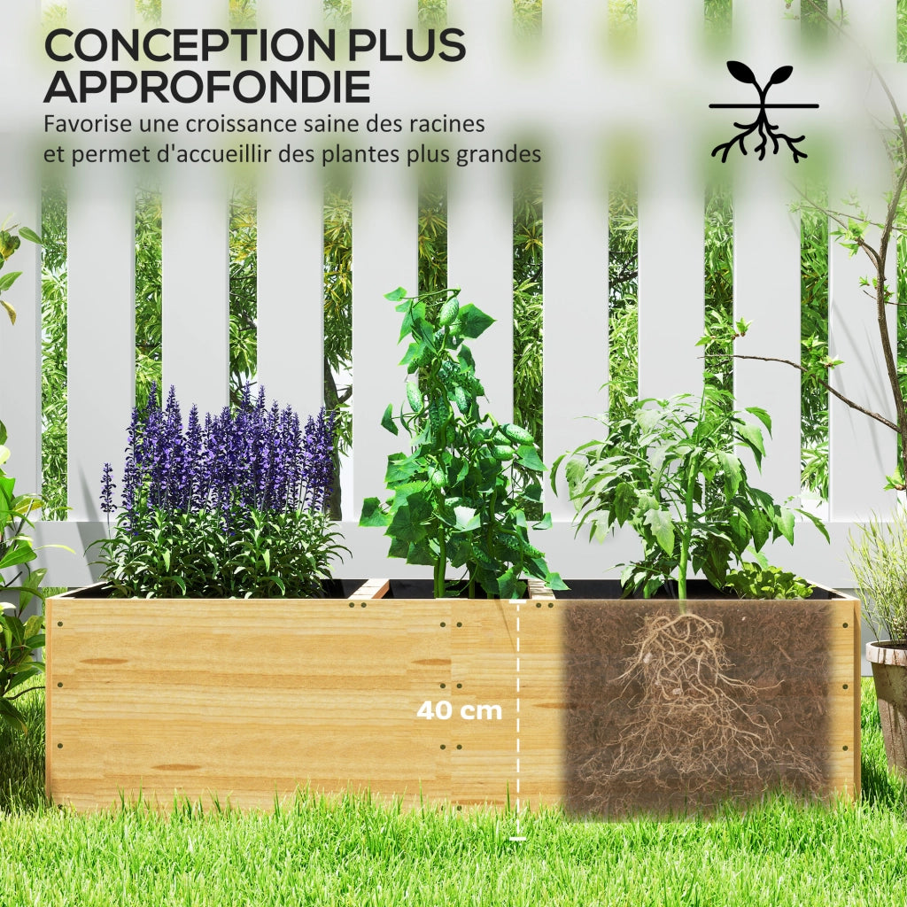 Letto da giardino in legno ¨C Minimal ¨C 140x60x40 cm, naturale