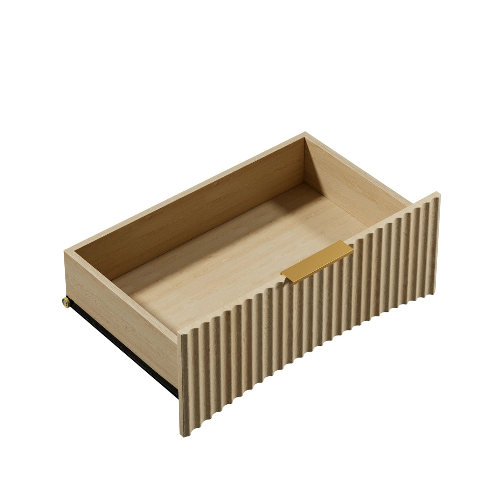 COMODINO con 3 cassetti 58x38x64 cm in MDF colore Rovere