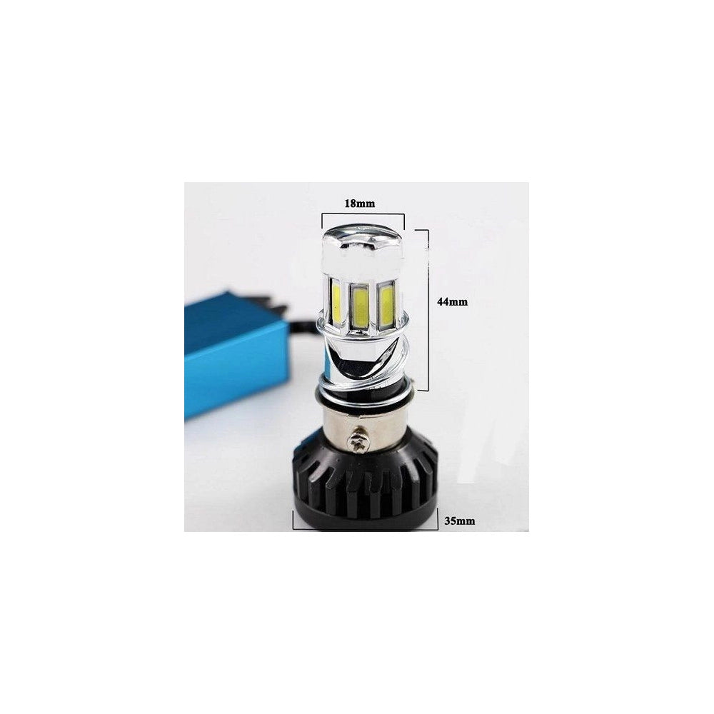 Trade Shop - Faro Lampada Led H4 H6 6 Kit Per Moto Motocicletta 35w Watt Mod. M02e 3500 Lmn -