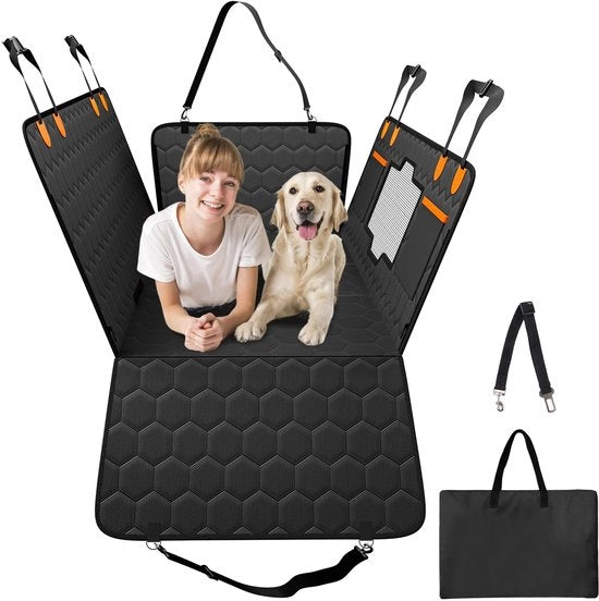 Autodeken per auto per cane, coperta per cane per auto con rete e tas di stivaggio, circa 160 kg coperta per cane per auto, letto per cane 137 x 65 cm per auto, SUV, camion.