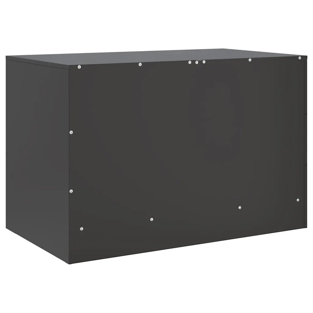 Mobile TV Nero 67x39x44 cm in Acciaio 841691
