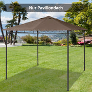 Telo di ricambio per gazebo 298 x 295 cm color caffè