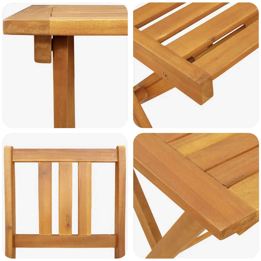Set bistrot 3 pcs Olio Naturale Legno di Acacia Massello 4105509