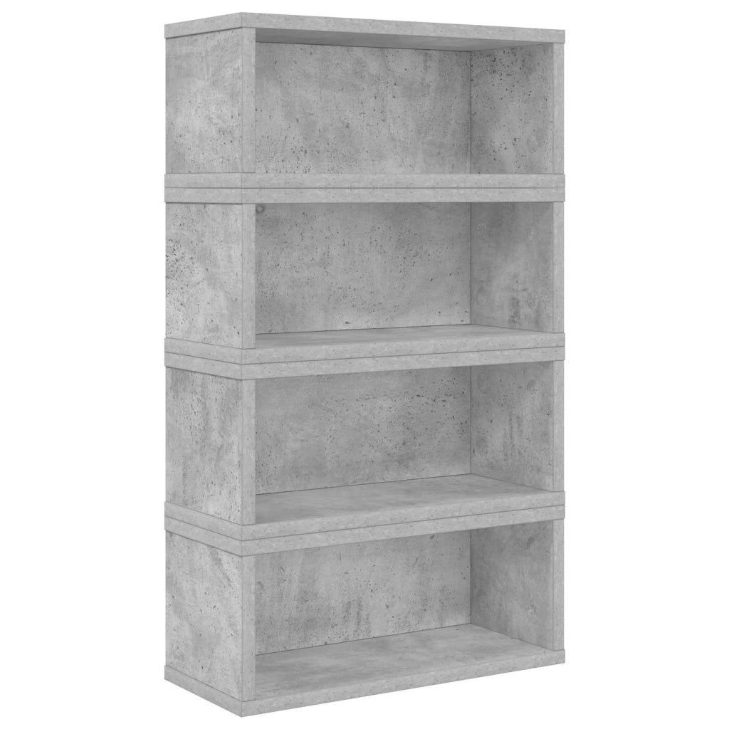 Rack per Stoccaggio CD 4 pz Grigio Cemento 40 x 17 x 17 cm 8012717
