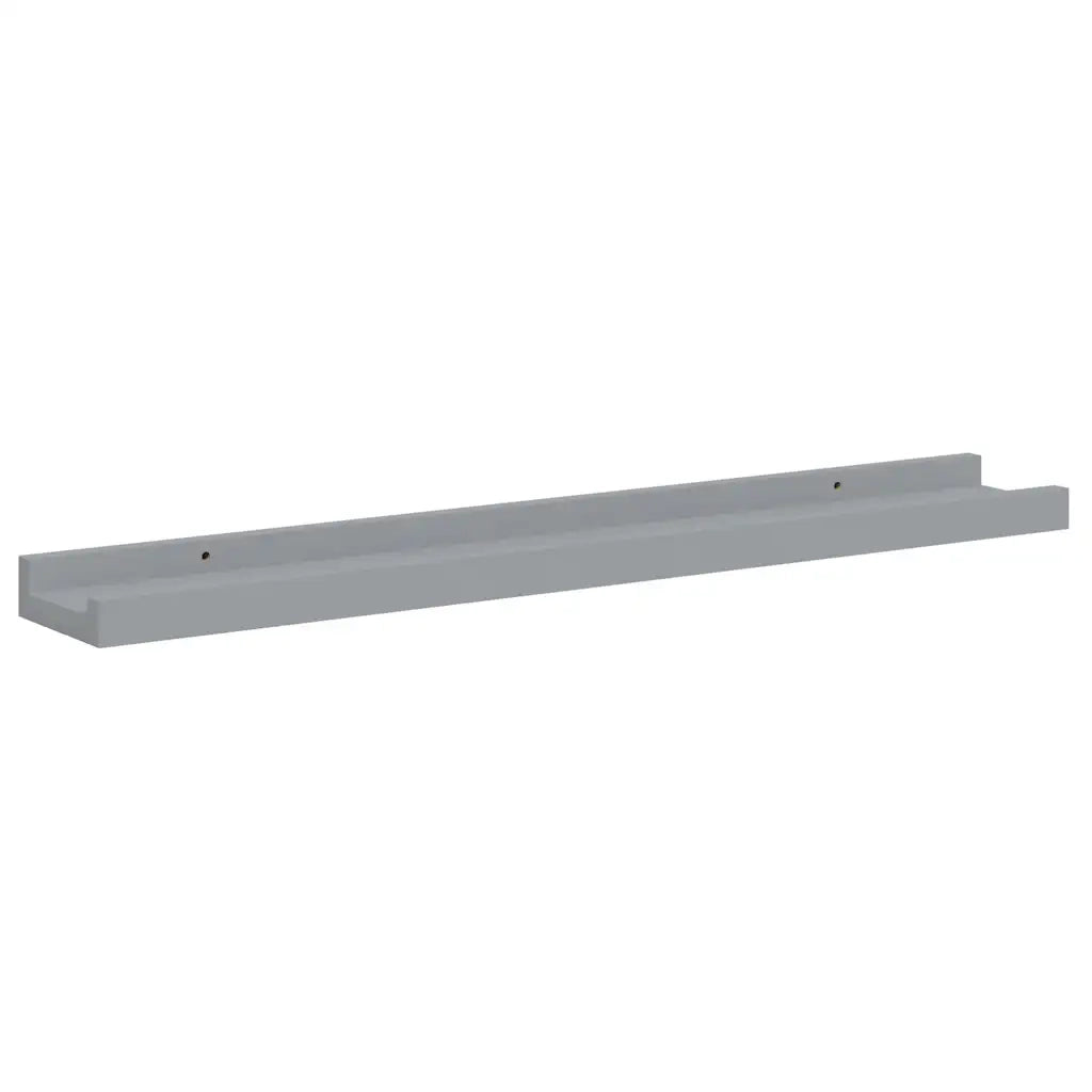 2 pz Mensole | Ripiano | Scaffale Loggia per Foto Grigie 60x9x3 cm in MDF