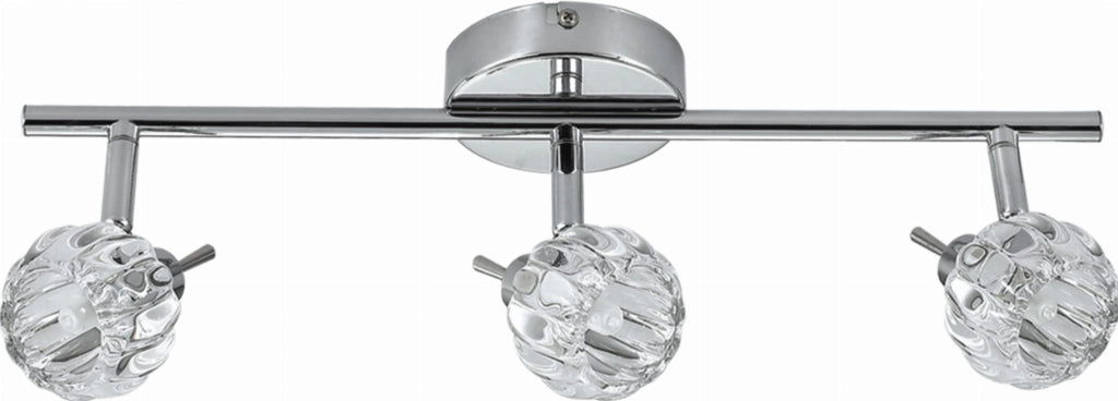 Plafoniera Candellux Bombola 3 luci G9 cristallo cromo