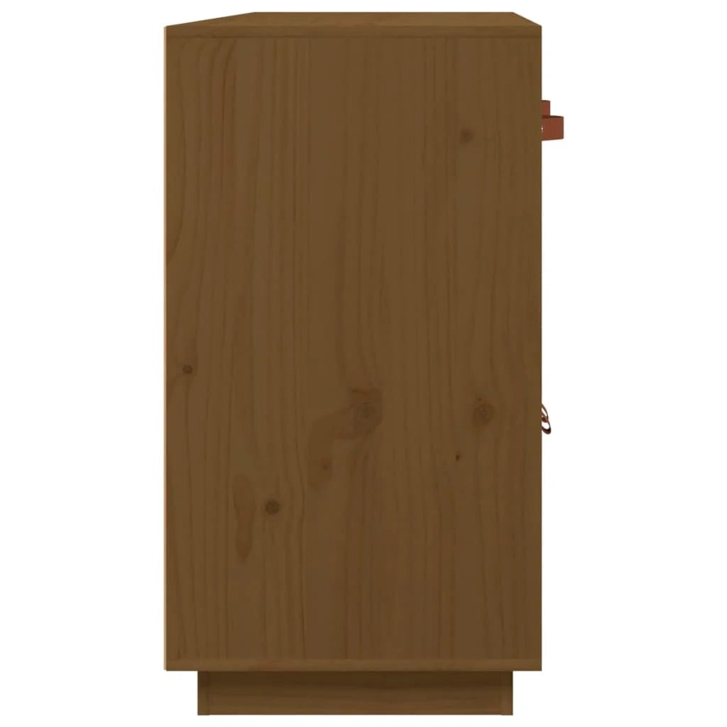 Buffet credenza cassettiera armadio mobile contenitore organizer per cucina soggiorno salotto 98,5 x 40 x 75 cm legno massello di pino marrone 02_0035769