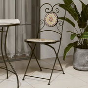 Sedie da BistrÃ² Pieghevoli 2 pz Terracotta e Bianco in Ceramica