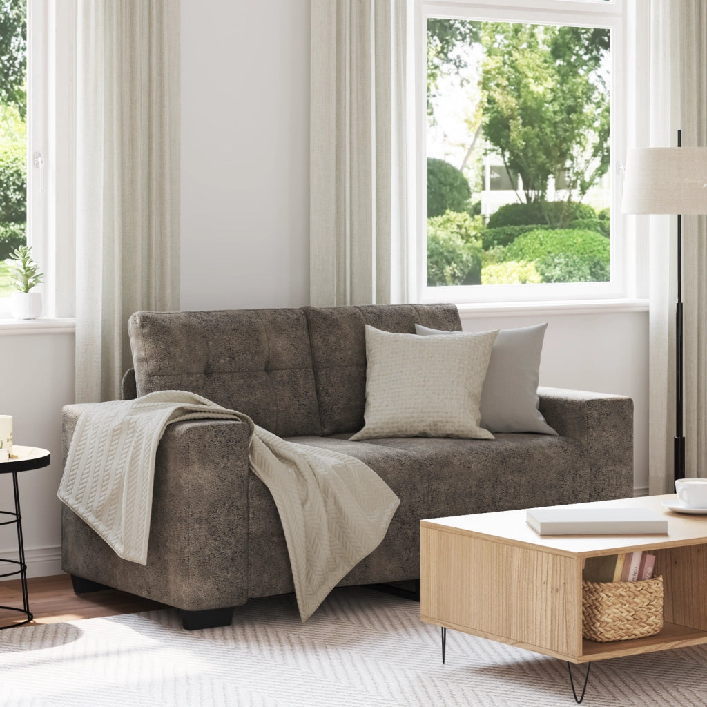 Divanetto Sofa Grigio Scuro 120 cm in Pelle Sintetica