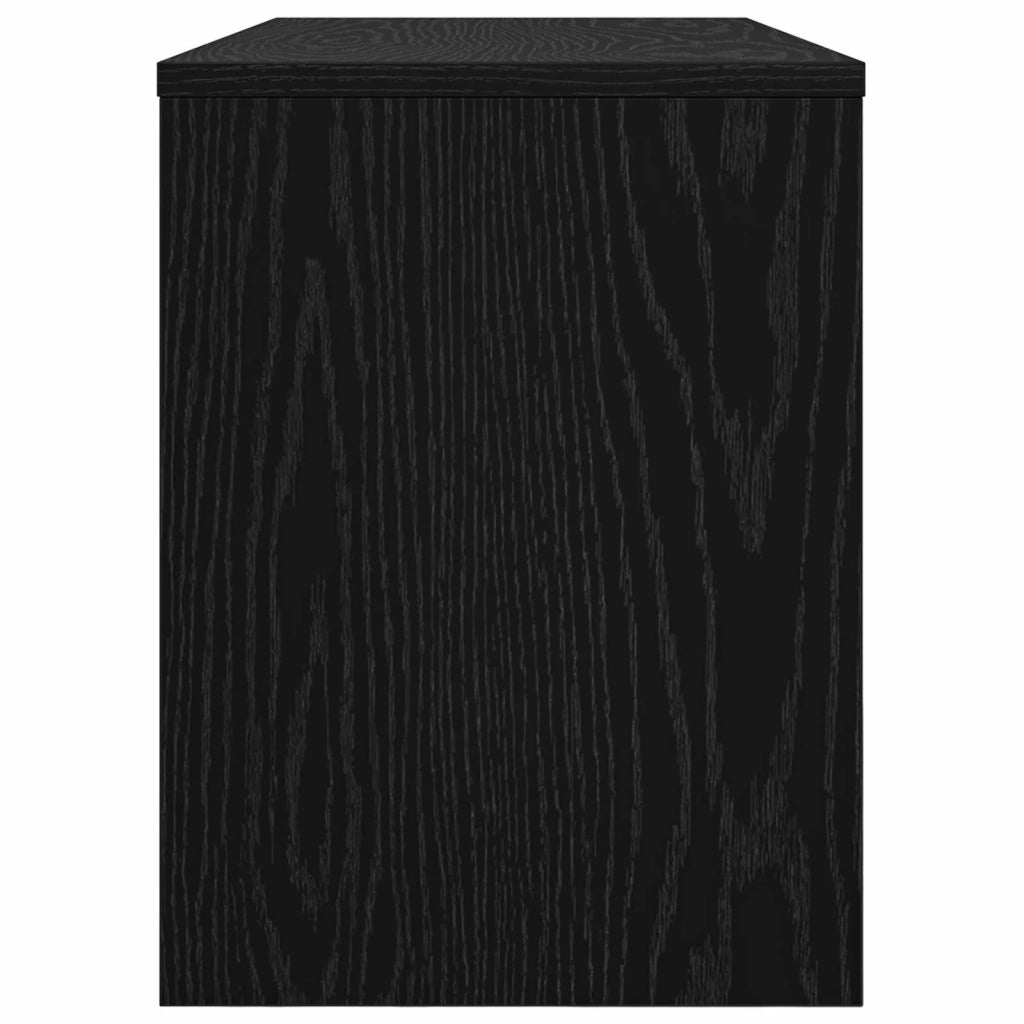 Mobile TV-Credenza per TV Rovere Nero 80 x 30 x 40 cm Legno multistrato