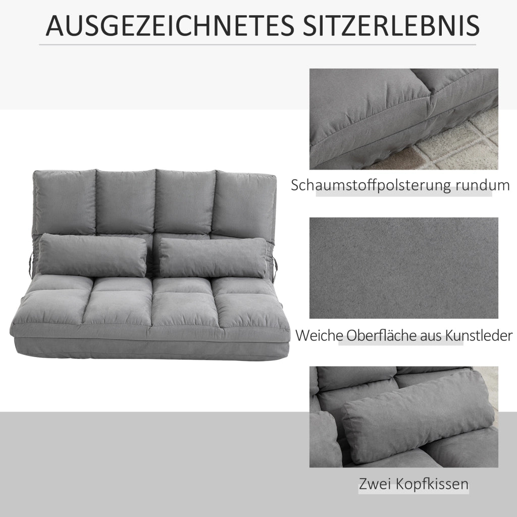 Poltrona relax reclinabile con schienale regolabile e poggiapiedi ¨C zephmum ¨C Grigio