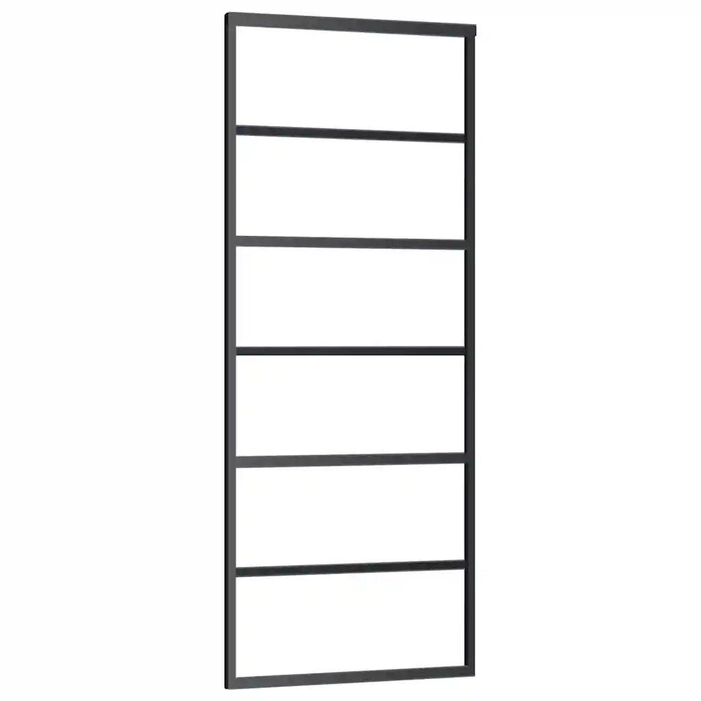 Porta Scorrevole con Ferramenta Nera 76x205 cm in Vetro ESG 3375847