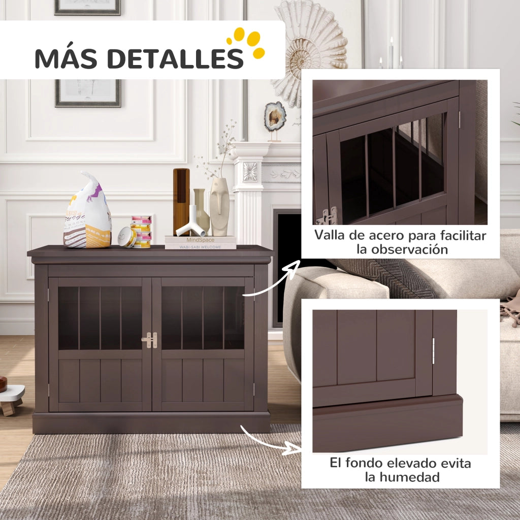 Tavolino da salotto moderno con 3 ante ¨C Zephmum ¨C Marrone 78x53x59 cm
