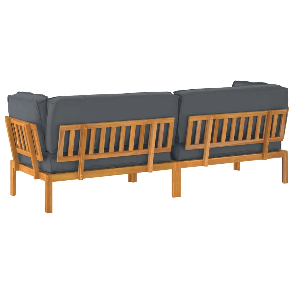 Set di divani 2 pcs Antracite Legno di Acacia Massello 3418524