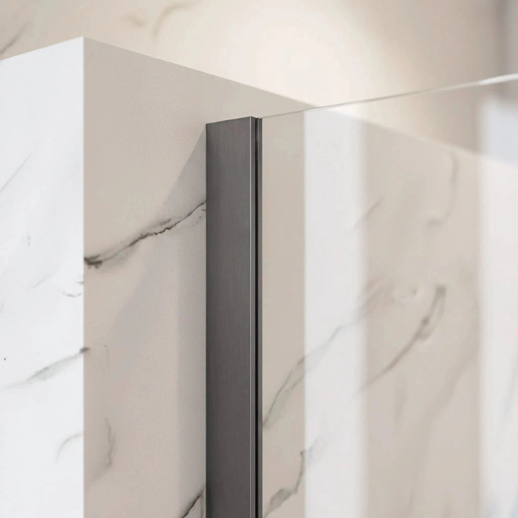 Parete Doccia Rea Flexi Transparent / Titan 90