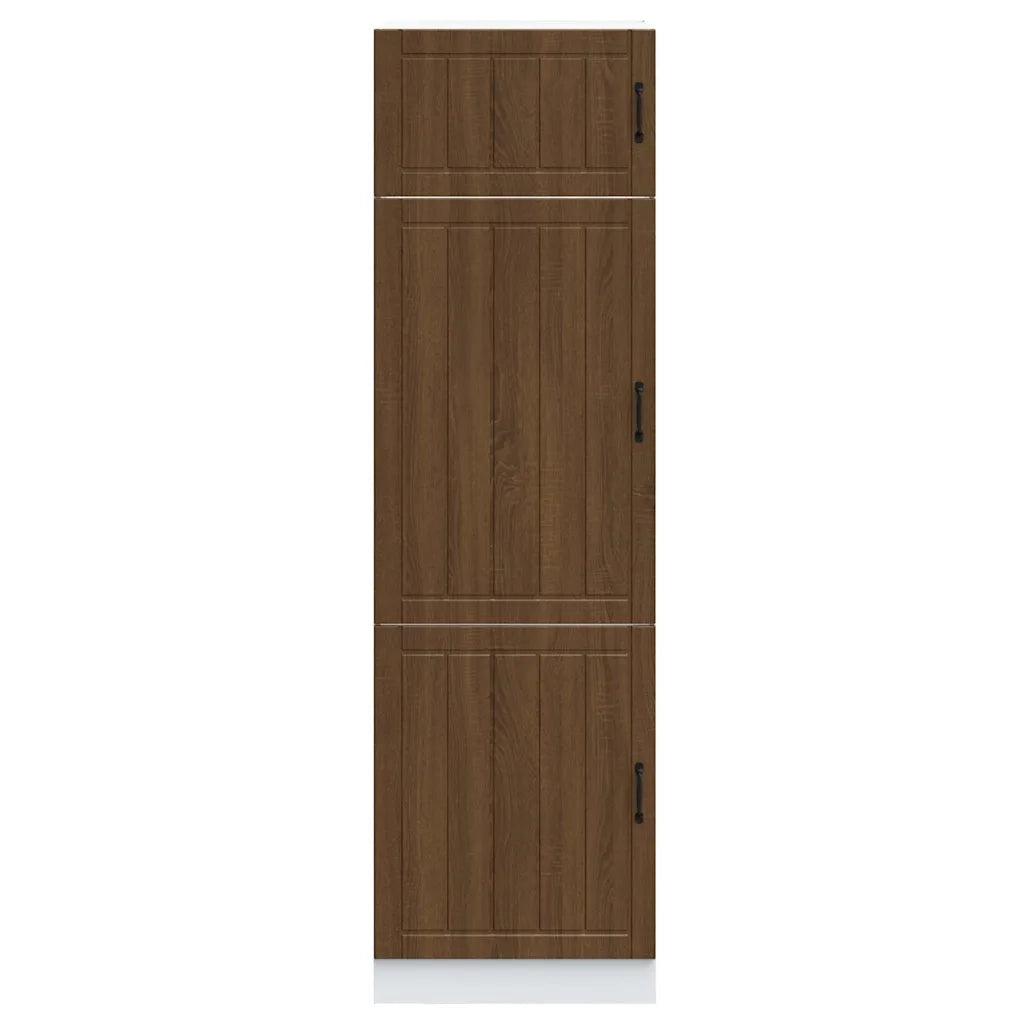 vidaXL Armadio da Cucina Lucca Rovere Marrone in Legno Multistrato