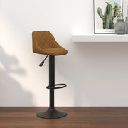 Sgabello da Bar Marrone in Velluto 335336