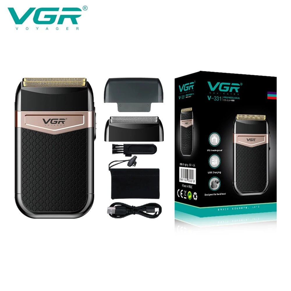 Trade Shop - Vgr V-331 Foil Shaver Rasoio Professionale Barber Rasatura A Pelle Usb -