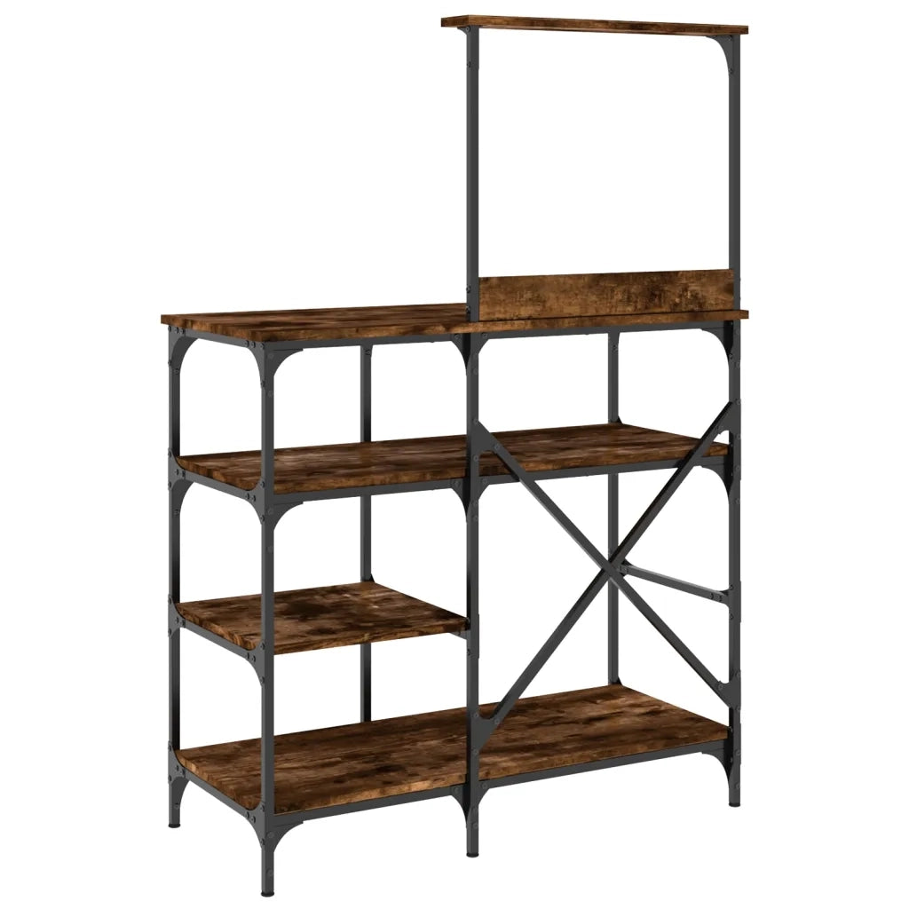 Mobile da Cucina Rovere Fumo 90x40x132 cm Multistrato e Metallo CFW2372336