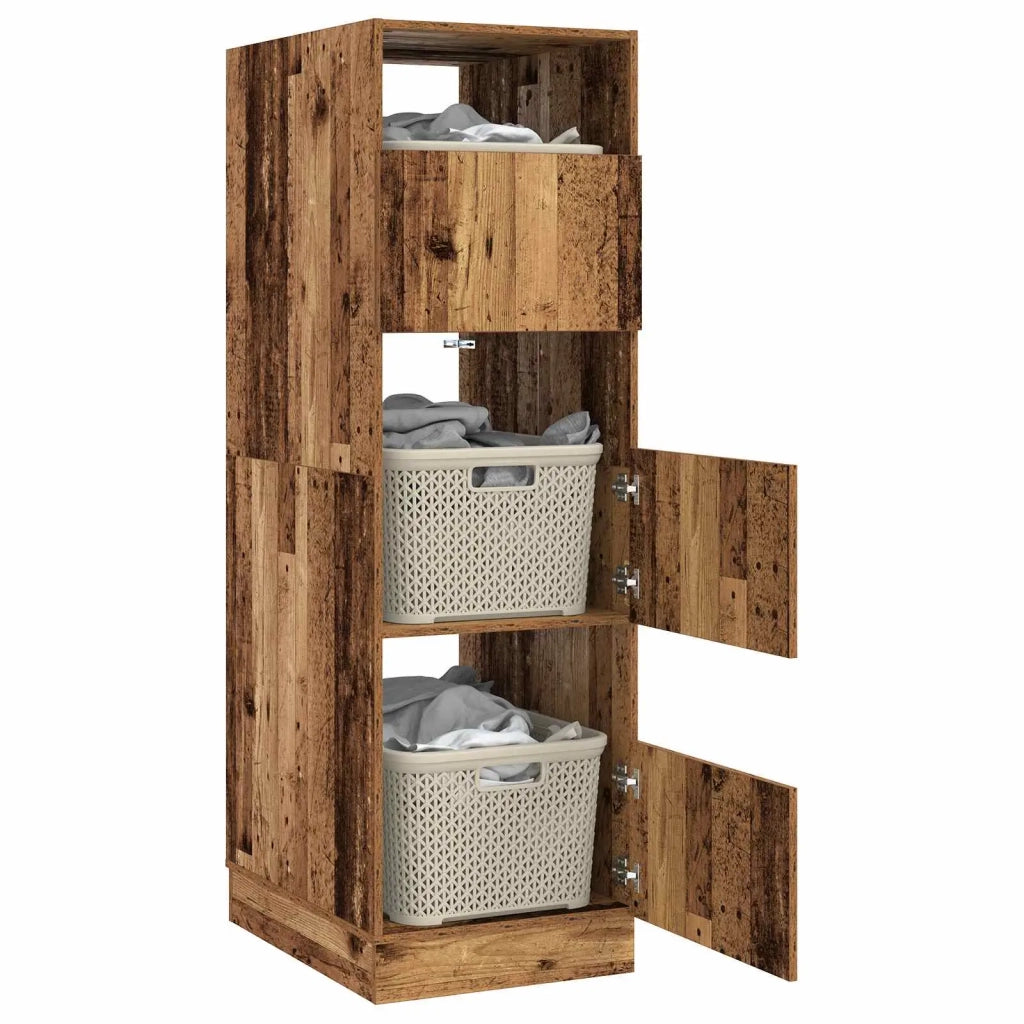 Mobile da lavanderia con porta Legno vecchio Legno multistrato