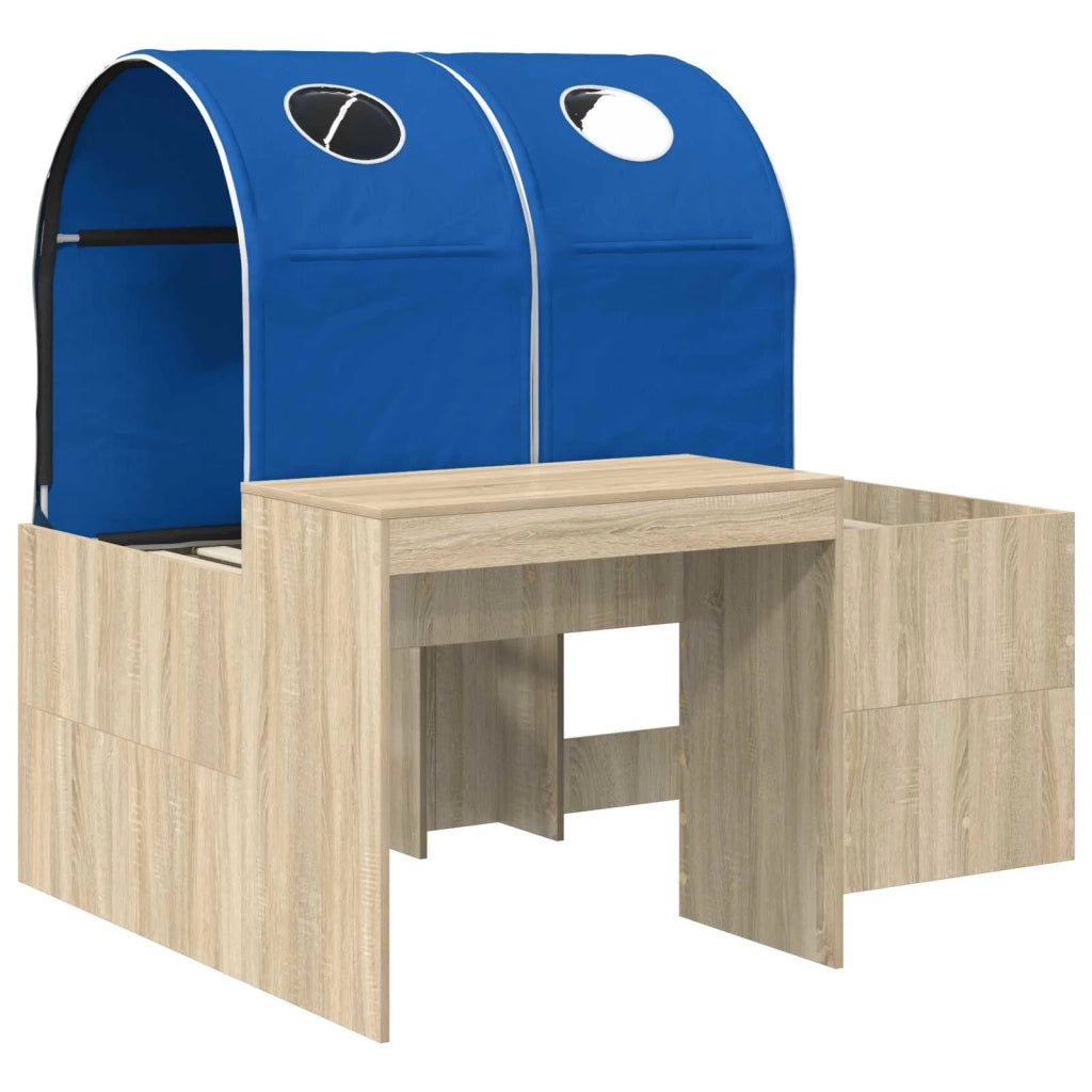 Letto con Tunnel 3 pz Rovere Artigianale e Blu 3423517
