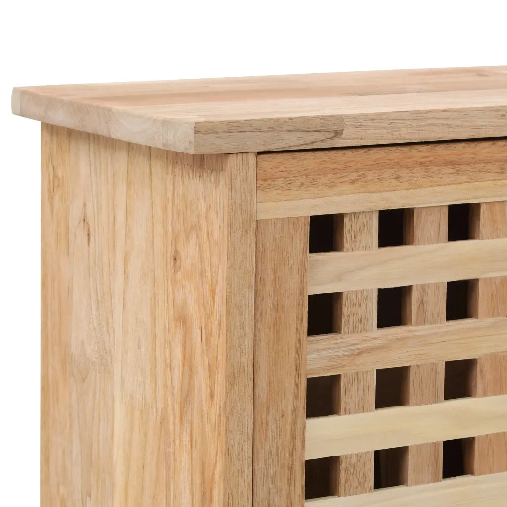 Panca con Scarpiera-Mobile di Stoccaggio 55x20x104 cm in Legno Massello di Noce