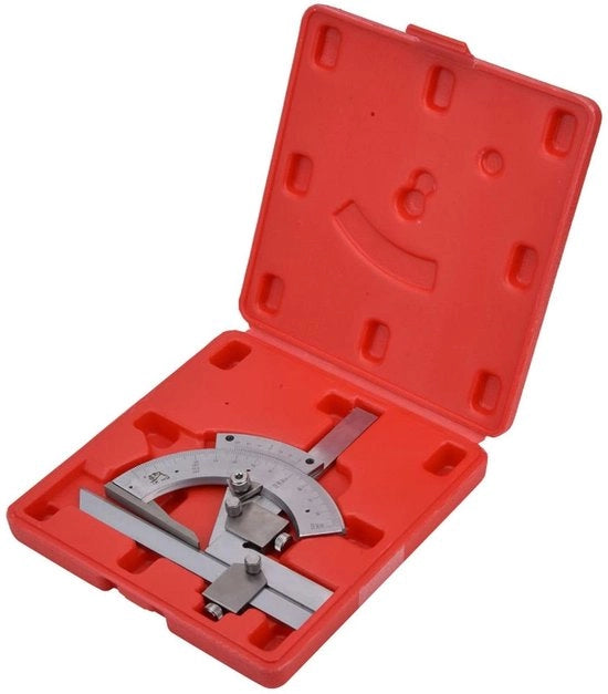 Protractor a bevel universale da 0 a 320° precisione, righello di misura in acciaio di carbonio con goniometro.