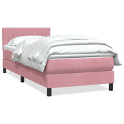 Giroletto a Molle con Materasso Rosa 80x220 cm Velluto 3316430