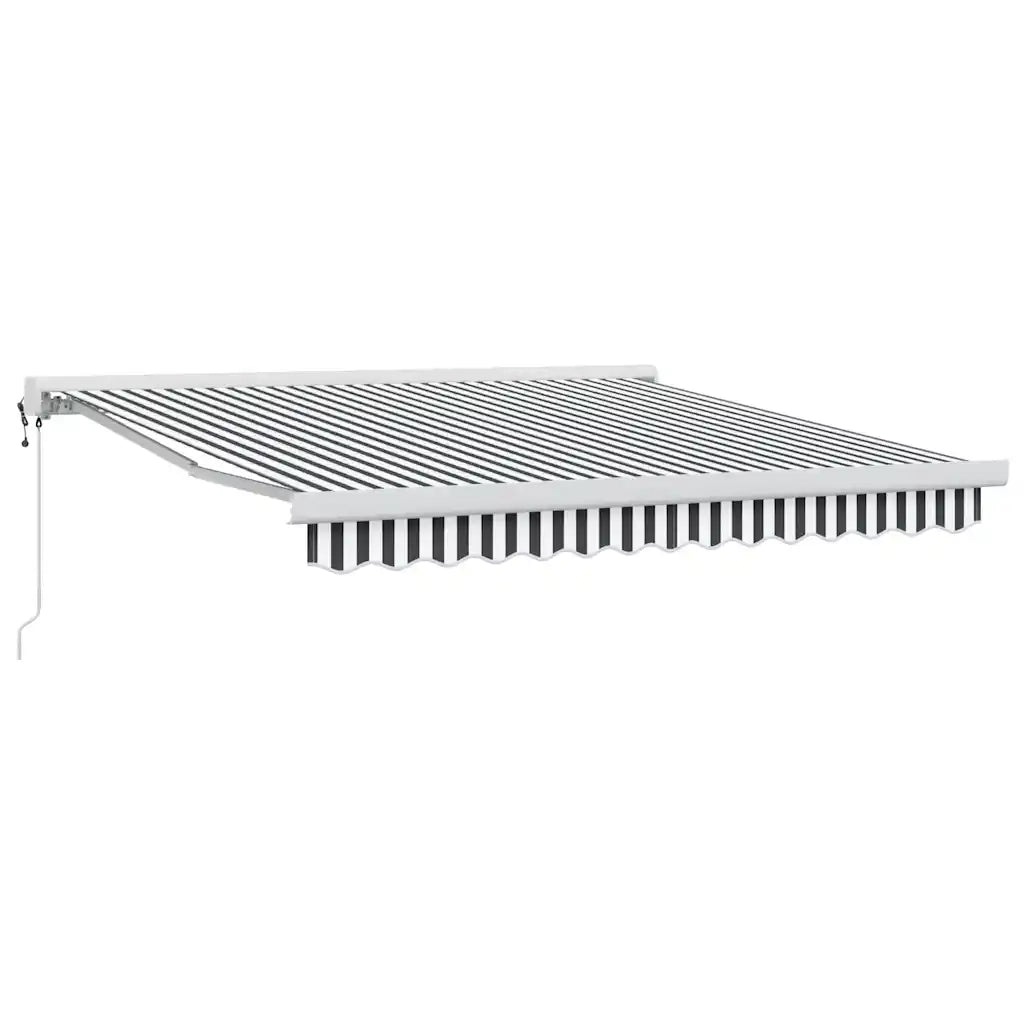 Tenda retrattile Antracite e Bianco 300 x 250 cm 3216133