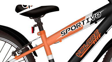 Bicicletta MTB Ragazzo 20” 7V in Metallo Sportivo Arancio